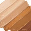 Foundation shades: fair to rich deep swatches.