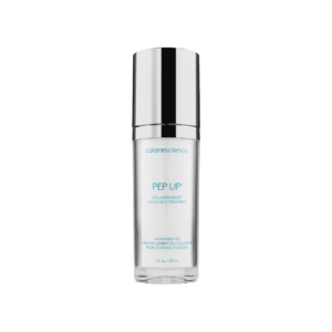 Colorescience Pep Up collagen face treatment bottle.