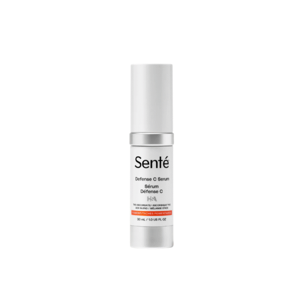 Sente Defense C Serum bottle on white background.