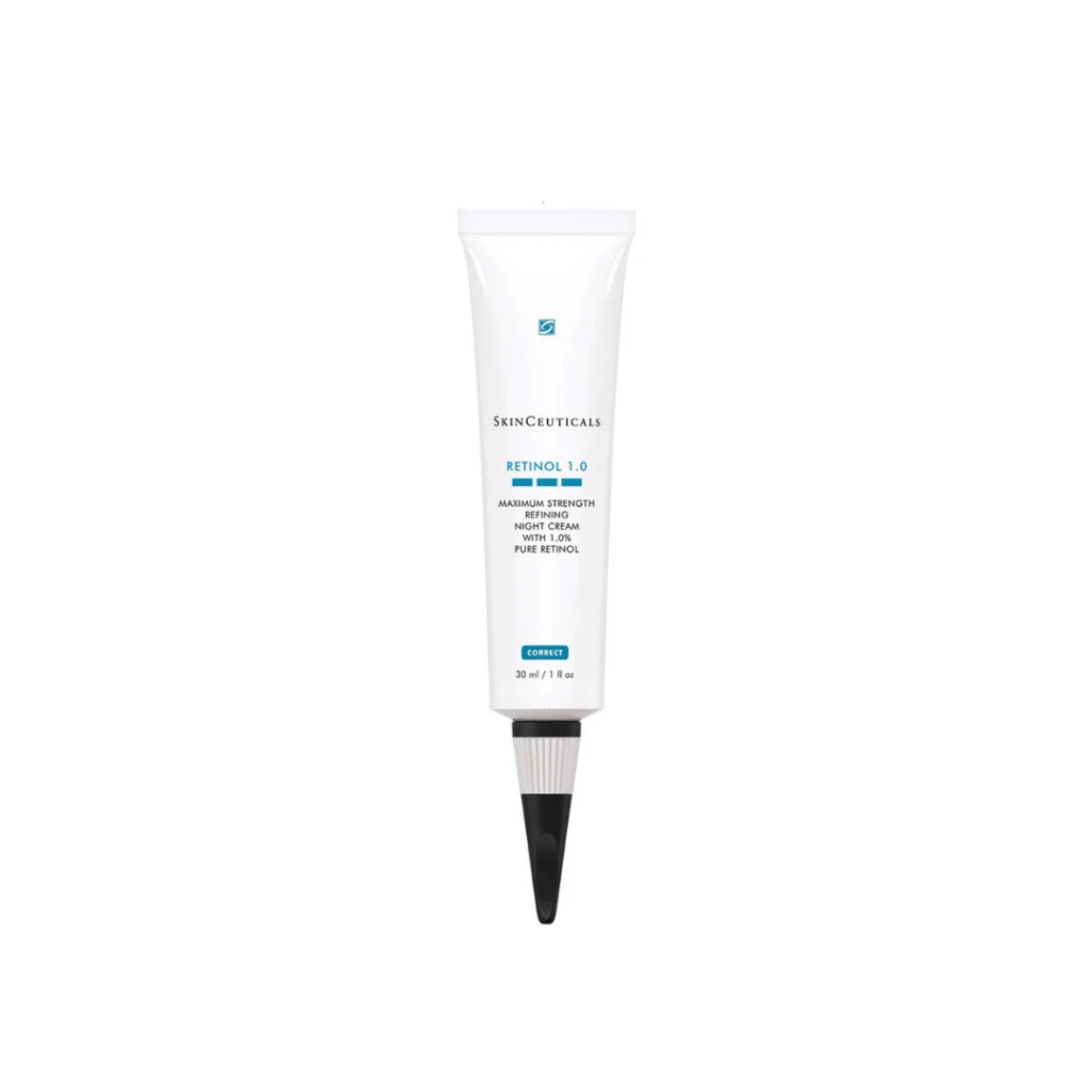Skincare retinol cream tube, 1% concentration